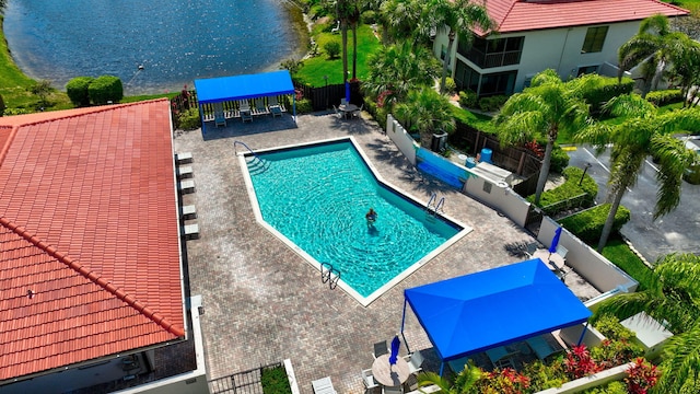 8030 Eastlake Dr Unit 10B, Boca Raton, FL 33433 - community pool featuring fence and a patio