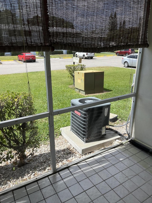 exterior space with central air condition unit