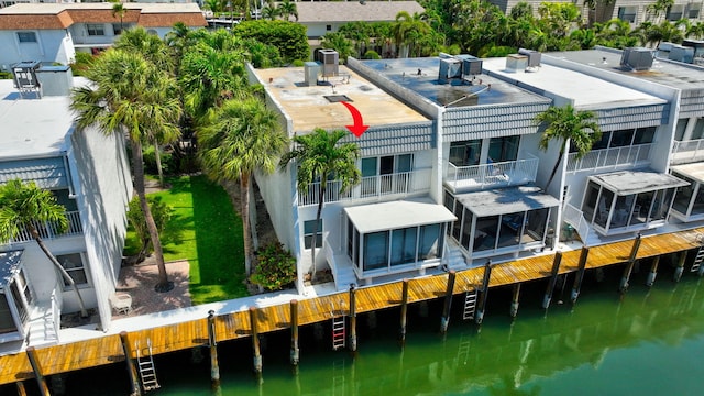 1100 Russell Dr, Highland Beach, FL 33487 - back of property with a water view