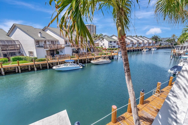 1100 Russell Dr, Highland Beach, FL 33487 - dock featuring a water view and a residential view