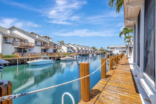 1100 Russell Dr, Highland Beach, FL 33487 - dock area featuring a residential view and a water view