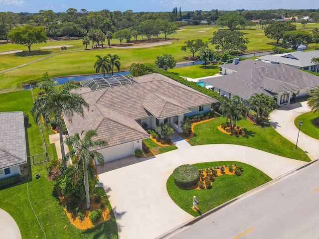 391 Glenbrook Dr, Atlantis, FL 33462 - view from above of property with a local golf course and a large body of water
