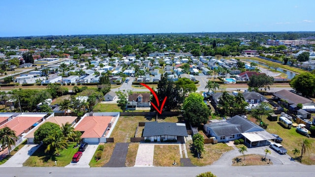 aerial perspective of suburban area