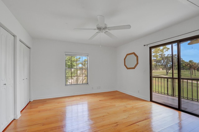 9109 SE Riverfront Ter Unit B, Jupiter, FL 33469 - unfurnished bedroom featuring access to outside, light wood finished floors, and baseboards