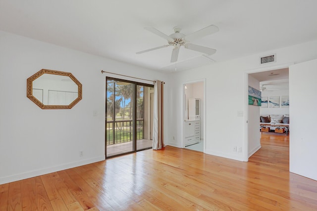 9109 SE Riverfront Ter Unit B, Jupiter, FL 33469 - unfurnished room featuring ceiling fan, light wood-type flooring, and baseboards
