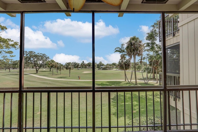9109 SE Riverfront Ter Unit B, Jupiter, FL 33469 - unfurnished sunroom featuring golf course view