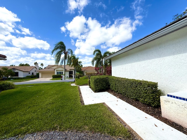 view of grassy yard