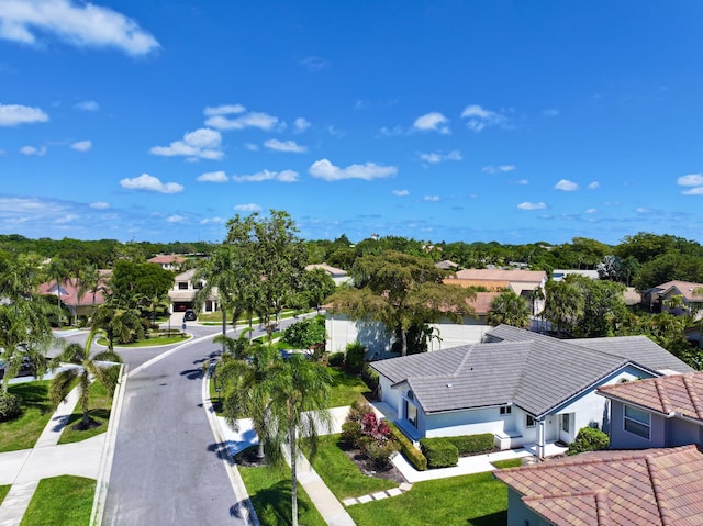 aerial perspective of suburban area