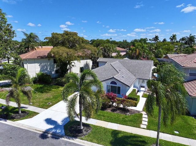 aerial perspective of suburban area
