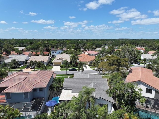 aerial view of residential area
