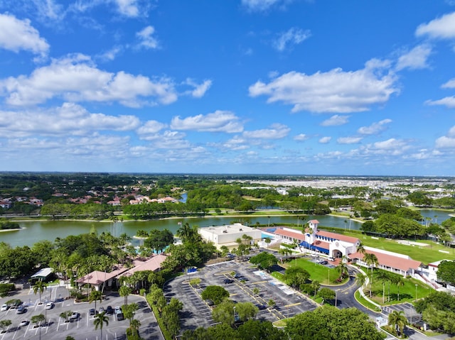 aerial view of a large body of water
