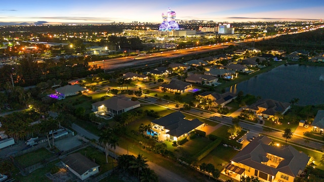 5351 N Sterling Ranch Cir, Davie, FL 33314 - aerial view of property and surrounding area with a large body of water