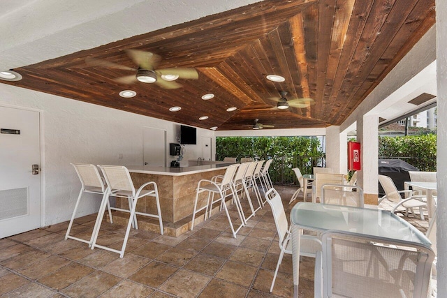 4401 N Ocean Blvd Unit 12, Boca Raton, FL 33431 - view of patio with ceiling fan