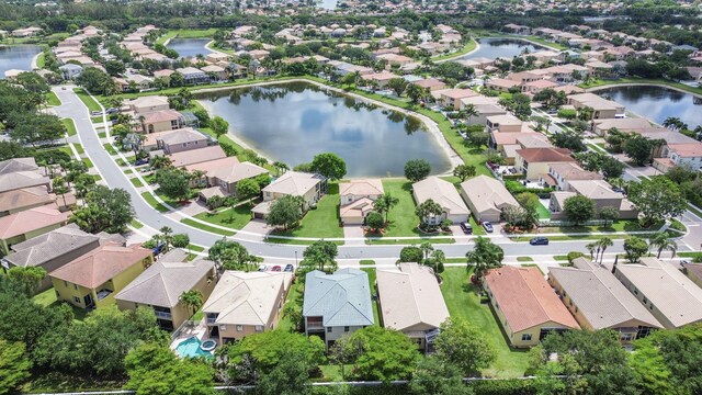 7285 Via Luria, Lake Worth, FL 33467 - birds eye view of property with a water view and a residential view