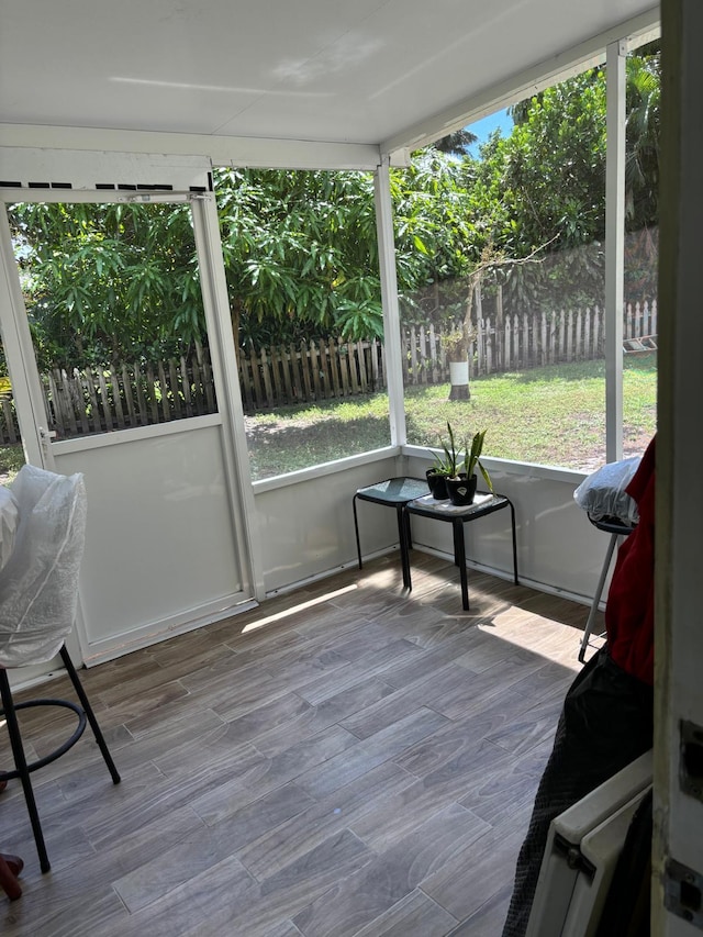 view of sunroom