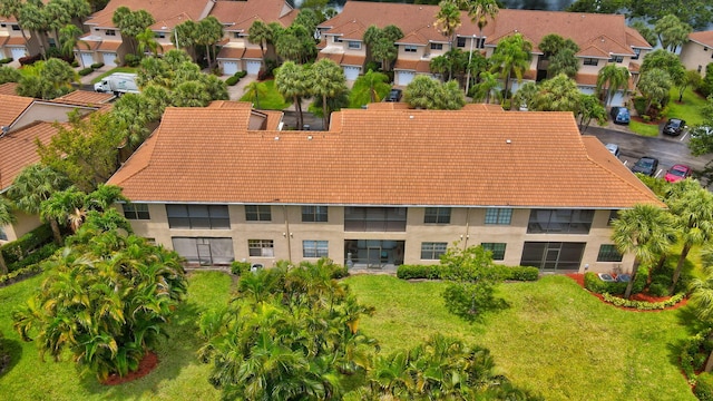 aerial view of residential area