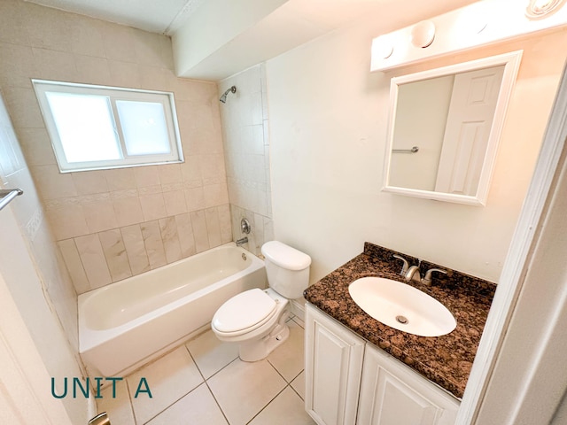817 Lighthouse Dr Unit A, B, C, D, North Palm Beach, FL 33408 - full bathroom with toilet, tile patterned flooring, shower / tub combination, and vanity