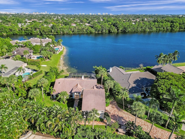 bird's eye view of a large body of water