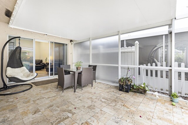 view of sunroom