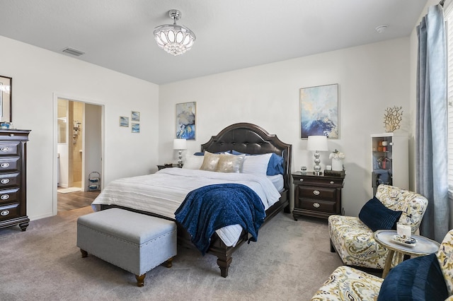 bedroom featuring carpet