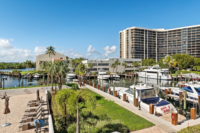 4748 S Ocean Blvd Unit 206, Highland Beach, FL 33487 - dock featuring a water view