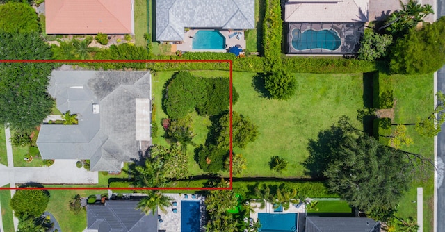 4841 Glenn Pine Ln, Boynton Beach, FL 33436 - aerial view of property's location with a pool and property parcel outlined