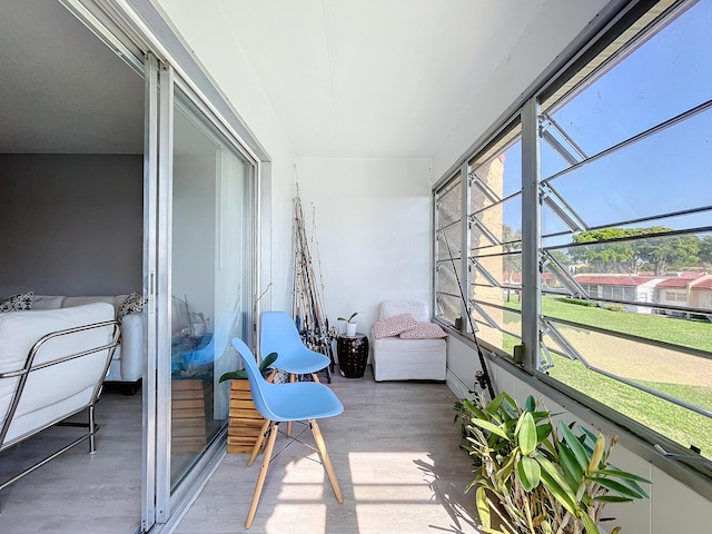 view of sunroom