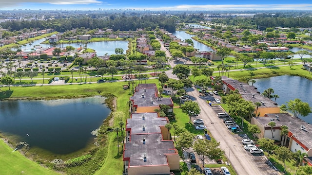 drone / aerial view of a large body of water