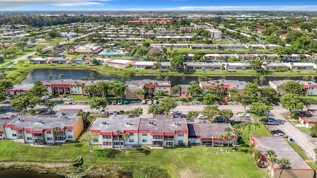 drone / aerial view of a large body of water