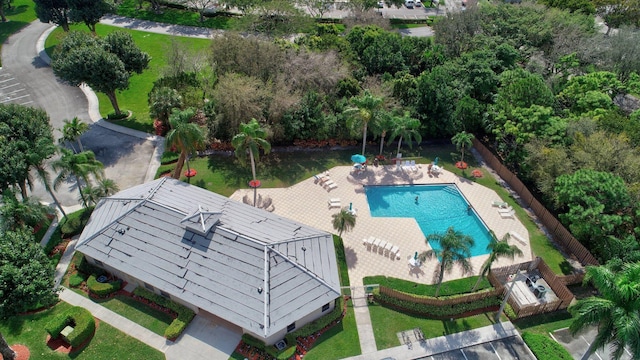 320 Norwood Ter Unit N114, Boca Raton, FL 33431 - view from above of property with a pool area