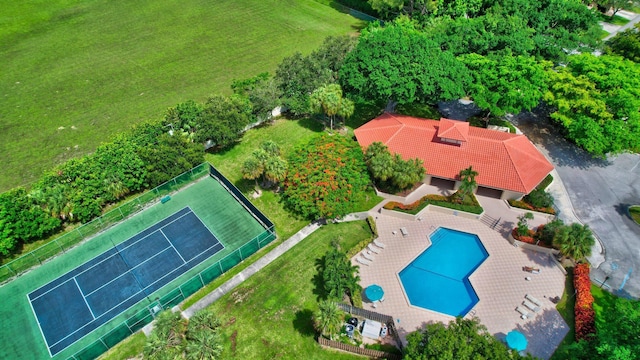 320 Norwood Ter Unit N114, Boca Raton, FL 33431 - view from above of property featuring a pool