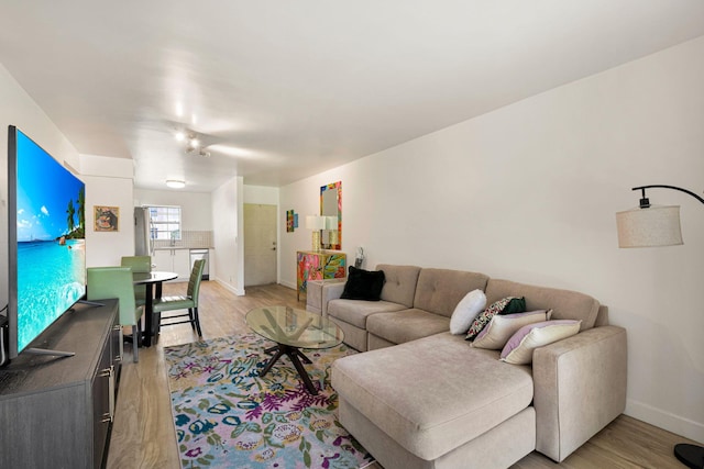 320 Norwood Ter Unit N114, Boca Raton, FL 33431 - living room featuring light wood-style floors and baseboards