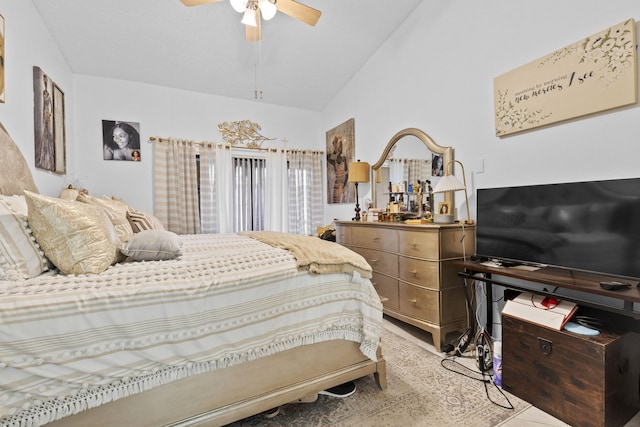 3646 English D Rd Unit D, Lake Worth, FL 33467 - bedroom featuring lofted ceiling and ceiling fan