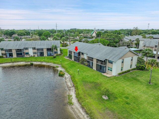 view of subject property featuring a nearby body of water