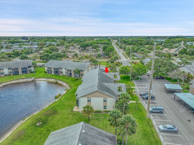 bird's eye view of a nearby body of water