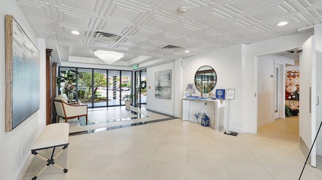 5100 Dupont Blvd Unit 7E, Fort Lauderdale, FL 33308 - community lobby with an ornate ceiling and recessed lighting