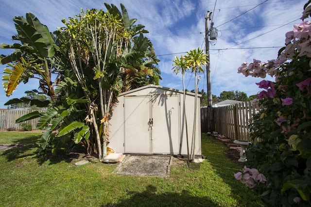 view of shed
