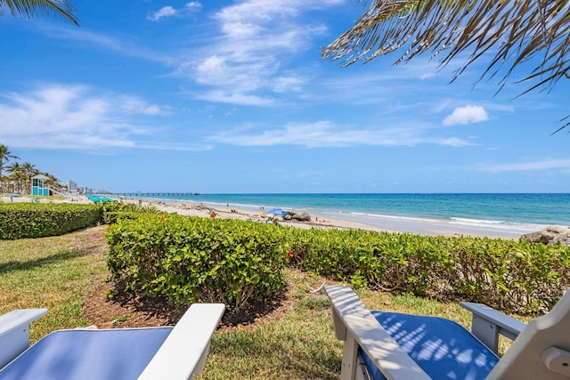water view featuring local beach