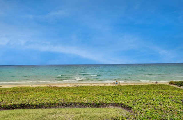 water view featuring local beach