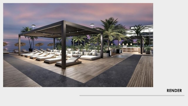 view of property's community featuring an outdoor hangout area