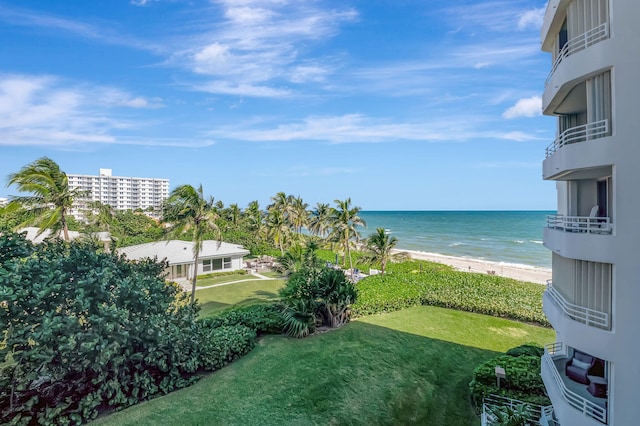 water view featuring nearby beach