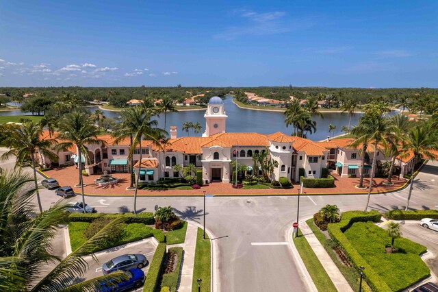 drone / aerial view of a nearby body of water