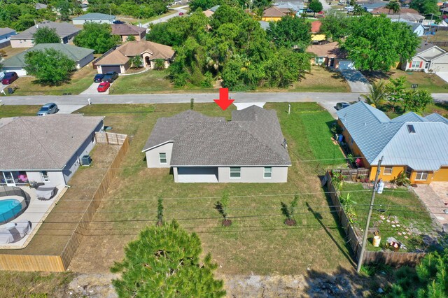 aerial perspective of suburban area