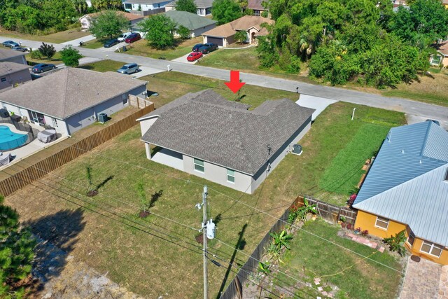 aerial view of residential area