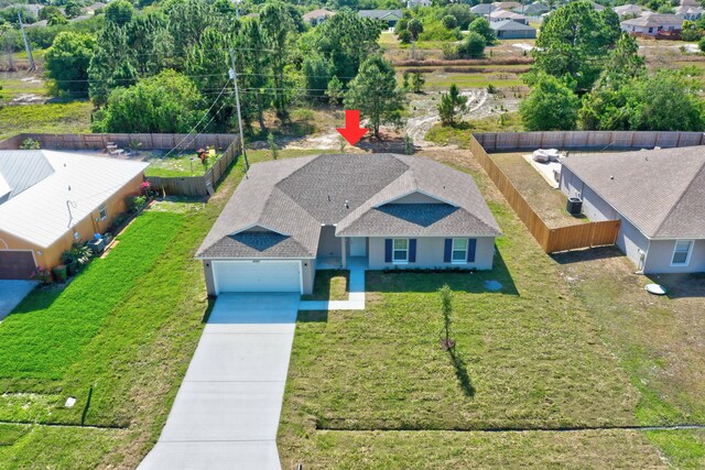 view from above of property