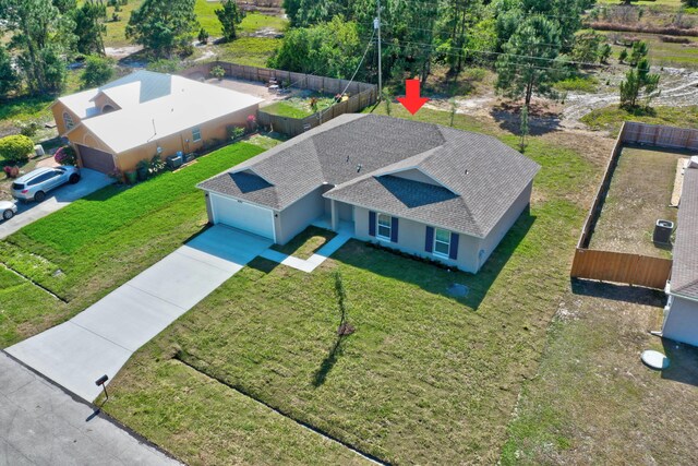 view from above of property