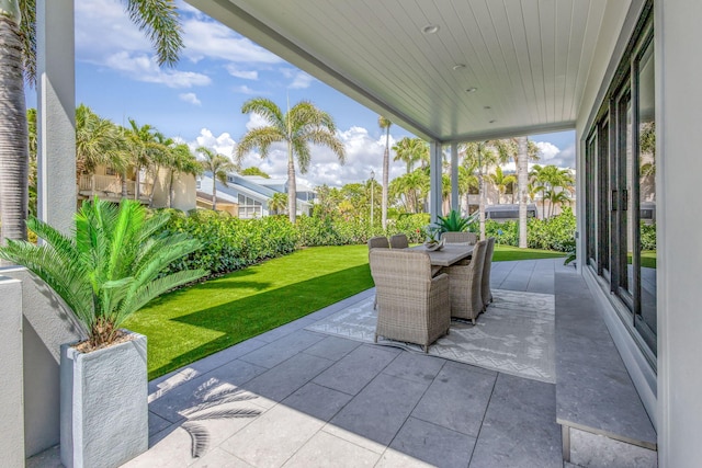 view of patio featuring outdoor dining space