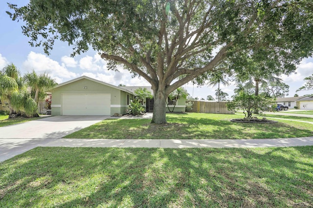 view of front facade featuring a garage, driveway, and stucco siding
