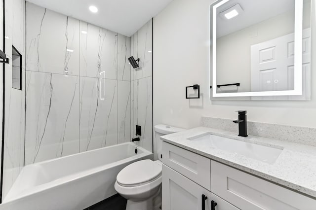 278 Normandy F, Delray Beach, FL 33484 - full bath featuring toilet, vanity, and shower / bath combination