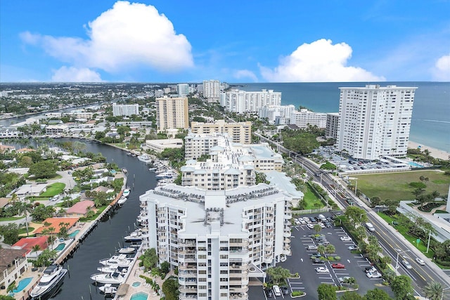 view of urban area with a nearby body of water